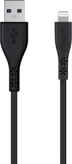 Energizer USB to Lightning Cable Μαύρο 1.2m (C410LGBK)
