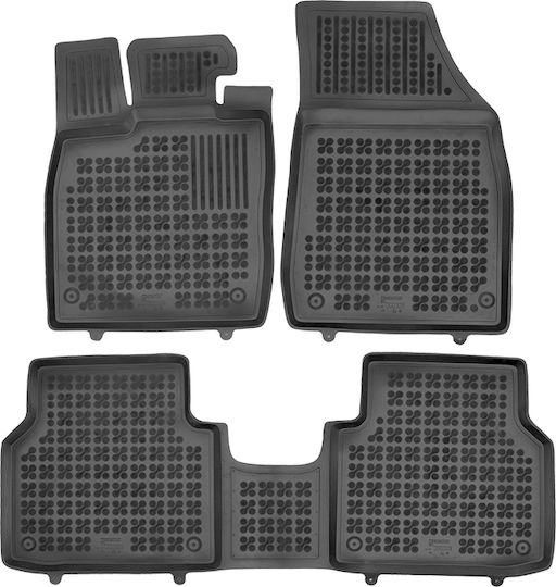 Rezaw Plast Set of Front and Rear Mats 4pcs Tray Type for Audi e-tron 2021 Black