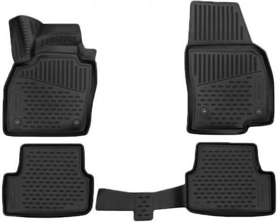 Novline Set of Front and Rear Mats 4pcs Tray Type for Seat Alhambra 2017+ Black