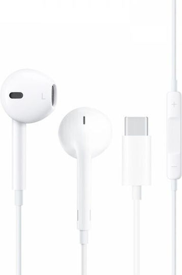 Wiwu EB303 Earbuds Handsfree με Βύσμα USB-C Λευκό