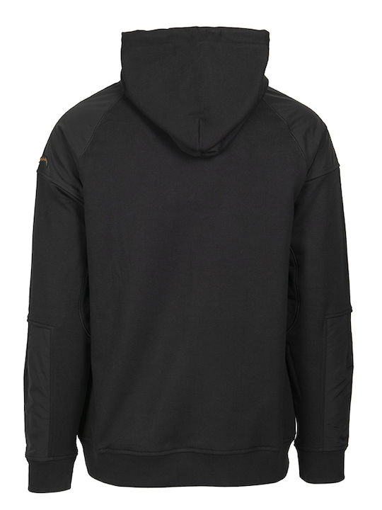 Paul & Shark Men's Sweatshirt with Hood and Pockets Black