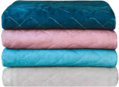 Amo La Casa Cloe Velvet Blanket Double 200x250cm Blue