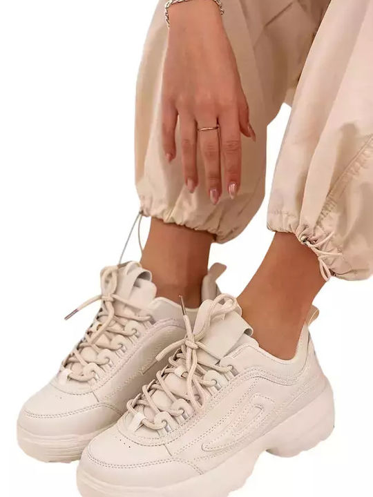 Damen Sneakers Beige