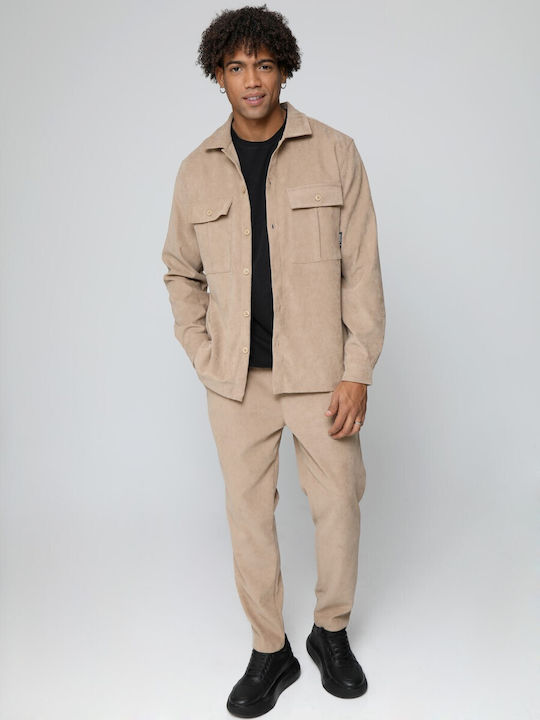 Tresor Orlando Men's Shirt Long Sleeve Camel