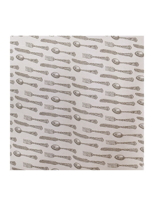Melinen Tablecloth Cotton Edmonde White 140x140cm