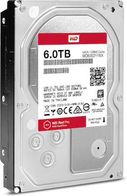 Western Digital Red Pro 6TB HDD Festplatte 3.5" SATA III 7200Umdrehungen pro Minute mit 128MB Cache für NAS WD6002FFWX