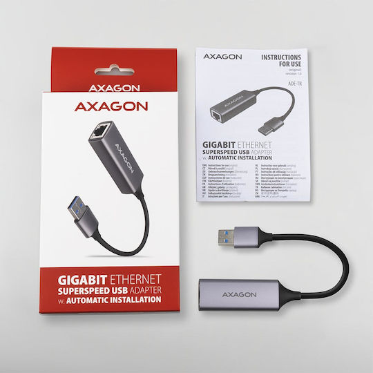 Axagon ADE-TR Αντάπτορας Δικτύου USB με Ενσύρματη Σύνδεση Gigabit Ethernet (v1)