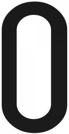 Lampa Car Number Stickers "0" 6 x 3cm in Black Color 1pcs