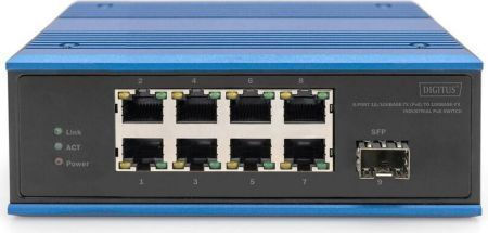 Digitus DN-651133 Unmanaged L2 PoE Switch με 8 Θύρες Ethernet και 1 SFP Θύρα