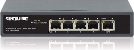 Intellinet 561808 Unmanaged L2 PoE++ Switch με 5 Θύρες Ethernet