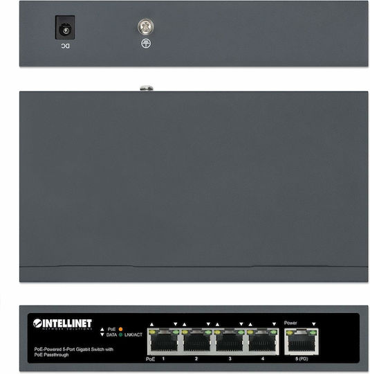 Intellinet 561808 Unmanaged L2 PoE++ Switch με 5 Θύρες Ethernet