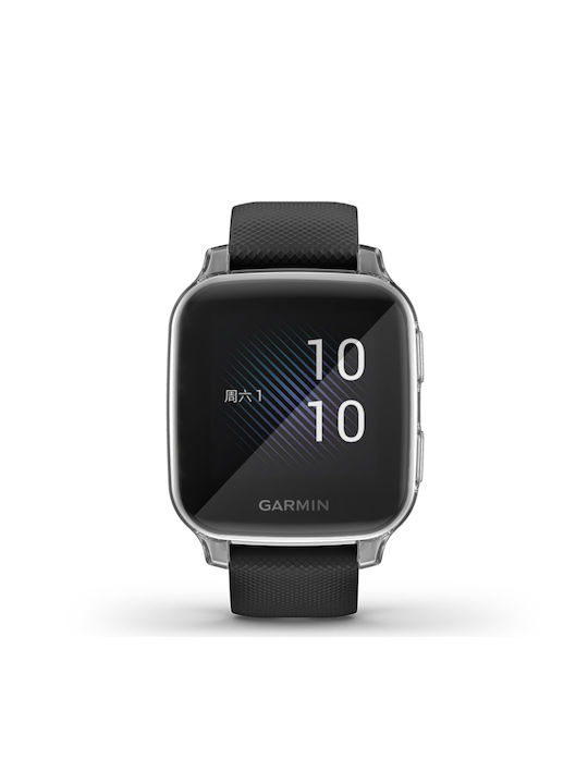 Силиконов Калъф със Стъкло в Прозрачен цвят за Garmin Venu Sq