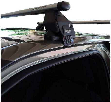 Menabo Aluminum Car Roof Bars for Toyota Yaris 5D for Cars with Factory Bars Set with Roof Rack Legs Silver