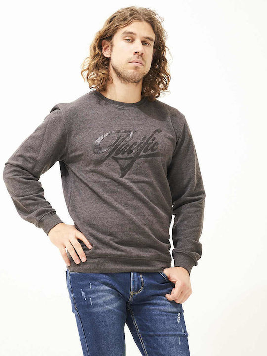 Men's Sweatshirt Anthracite with logo Neckline