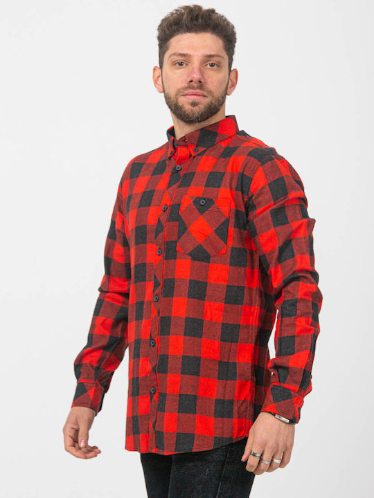 Cămașă pentru bărbați Plaid Red Flannel