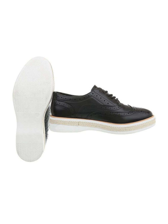 Women's Loafers Black with laces