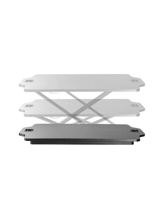Gaming Office Ergonomic Standing SD-1 Wooden Black with Metal Legs & Adjustable Height 79.5x54x40.7cm