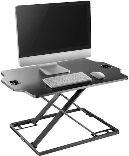 Γραφείο Gaming Ergonomic Standing SD-1 Ξύλινο Μαύρο με Μεταλλικά Πόδια & Ρυθμιζόμενο Ύψος 79.5x54x40.7εκ.