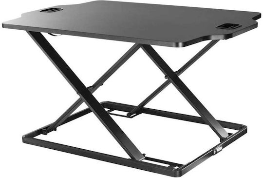 Γραφείο Gaming Ergonomic Standing SD-1 Ξύλινο Μαύρο με Μεταλλικά Πόδια & Ρυθμιζόμενο Ύψος 79.5x54x40.7εκ.
