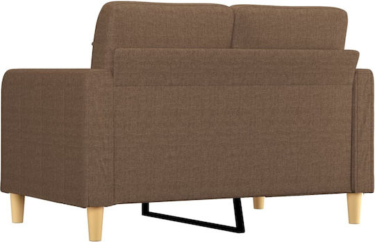 vidaXL Two-Seater Brown Fabric Couch 138x77x80 cm