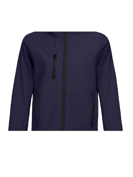 Stenso Work Jacket Softshell with Hood Navy Blue