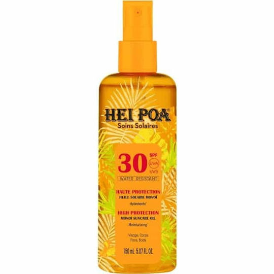 Hei Poa Tahiti Monoi Dry Oil Tiare Waterproof Sunscreen Oil for the Body SPF30 in Spray 150ml