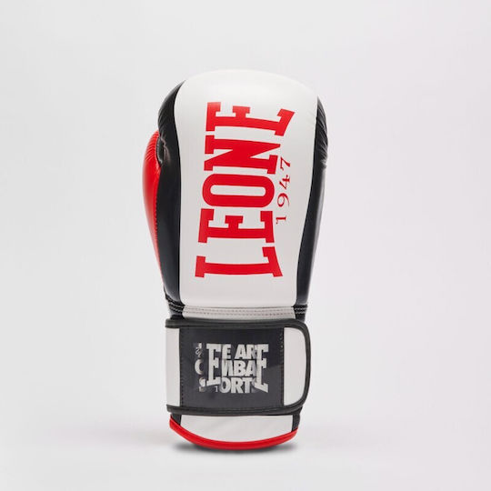 Leone 1947 Boxhandschuhe aus Synthetikleder für Kampf Weiß