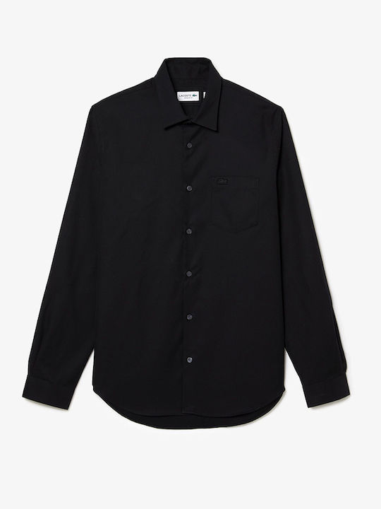 Long-sleeved Cotton Shirt Black