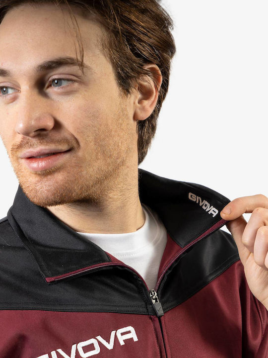 Tuta Roma Football Tracksuit Glossy with Elastic Bordeaux / Black