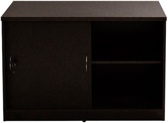 Büroaufbewahrungsschrank Aus Holz Mit Schloss Wenge 100x45x69cm