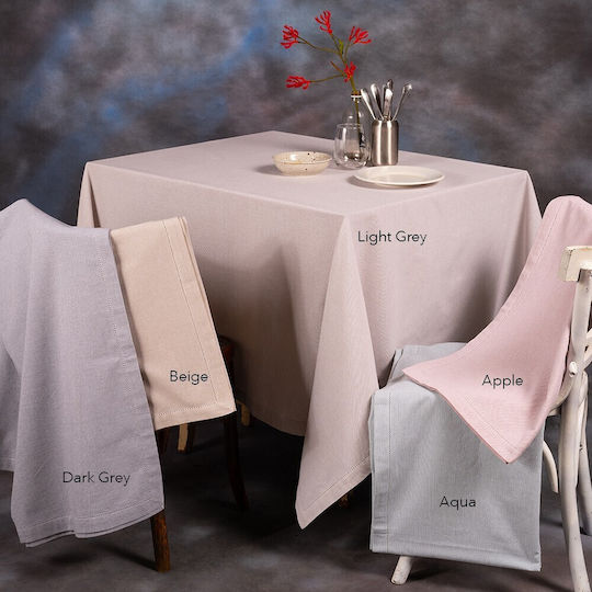 Melinen Tablecloth Cotton Luise Aqua 150x190cm