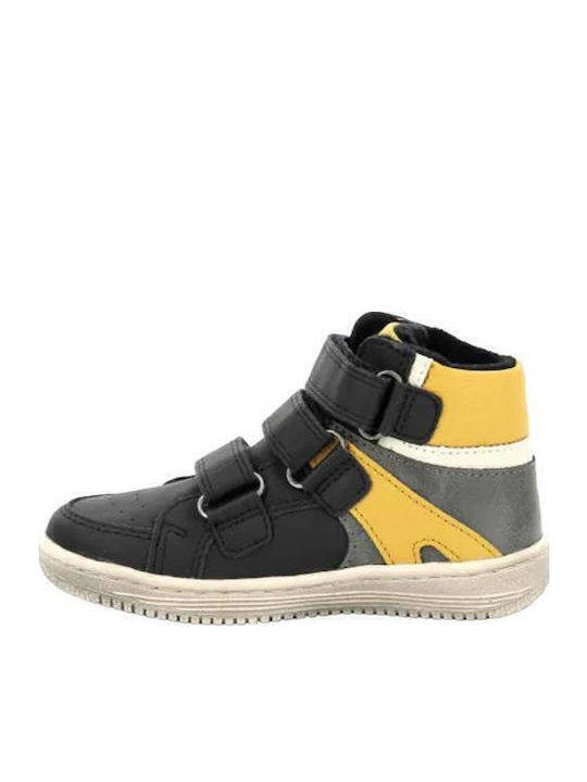 Lohan Παιδικά Sneakers High με Σκρατς Μαύρα