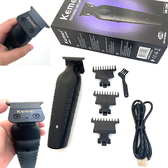 Kemei Professional Rechargeable Hair Clipper Black KM-2299