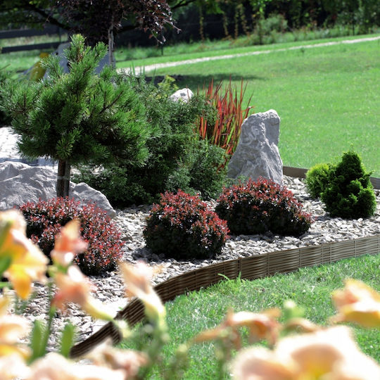 Prosperplast Plastic Garden Border in Gray Color 18.5cm x 3.9m