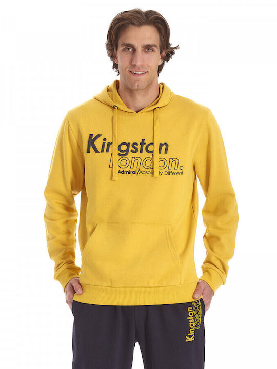 Admiral Men's Sweatshirt with Hood and Pockets Yellow