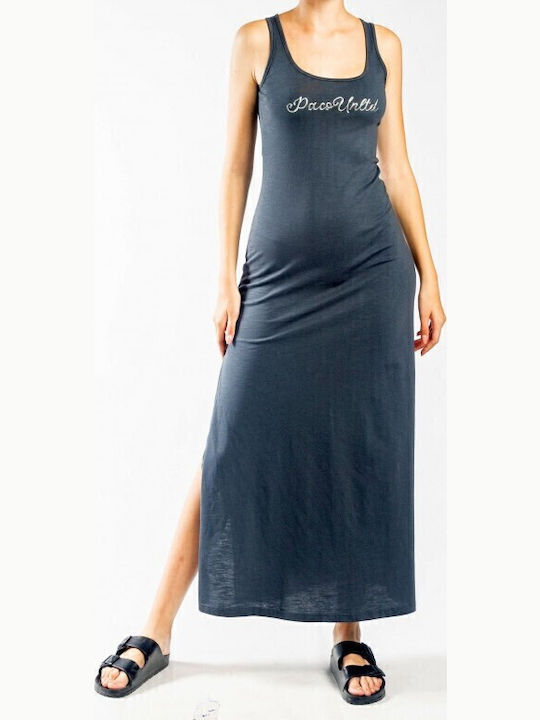 Summer Maxi Dress with Tearing Anthracite