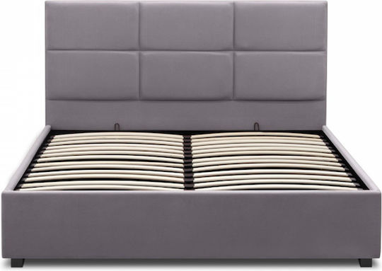 Kingston Pat Dublu Gri cu Spațiu de Stocare & Lamele pentru Saltea 150x200cm