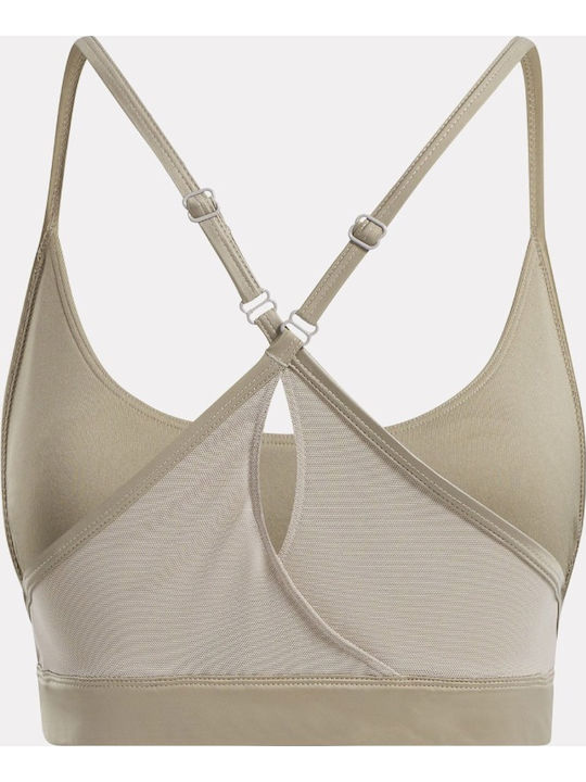 Lux Strappy Bra Women's Sports Bra without Padding Gold