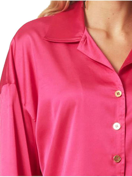 Anna Raxevsky Women's Long Sleeve Shirt Fuchsia