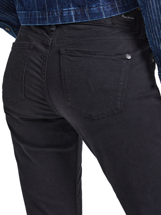 Soho Women's Fabric Trousers Skinny Fit Black