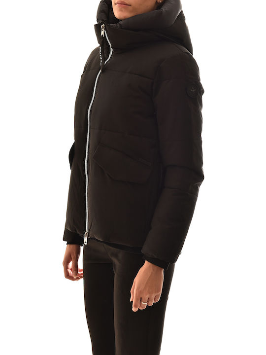 Khujo Kurz Damen Puffer Jacke Wasserdicht für Winter Schwarz