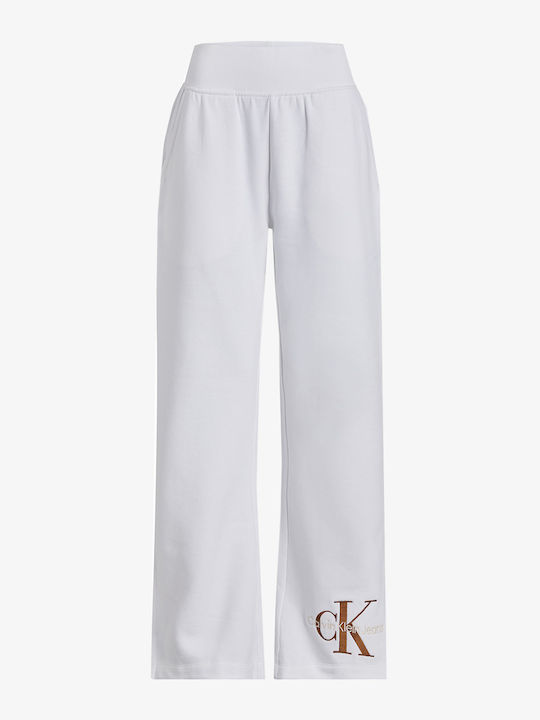 Calvin Klein Women's High Waist Sweatpants White