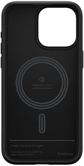 Caseology Parallax Mag Umschlag Rückseite Kunststoff 2mm Matte Black (iPhone 15 Pro Max)