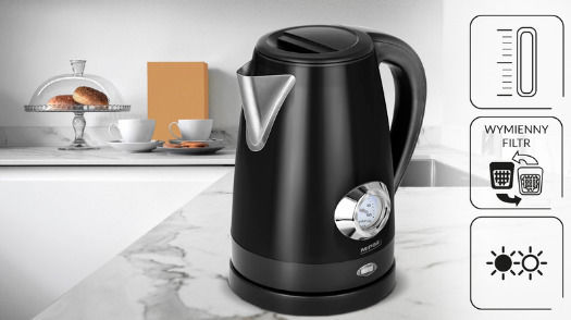 MPM Електрически Кана 1.7л 1500W Черна