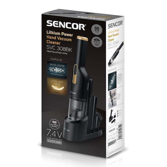 Sencor Επαναφορτιζόμενο Σκουπάκι Χειρός 7.4V Μαύρο