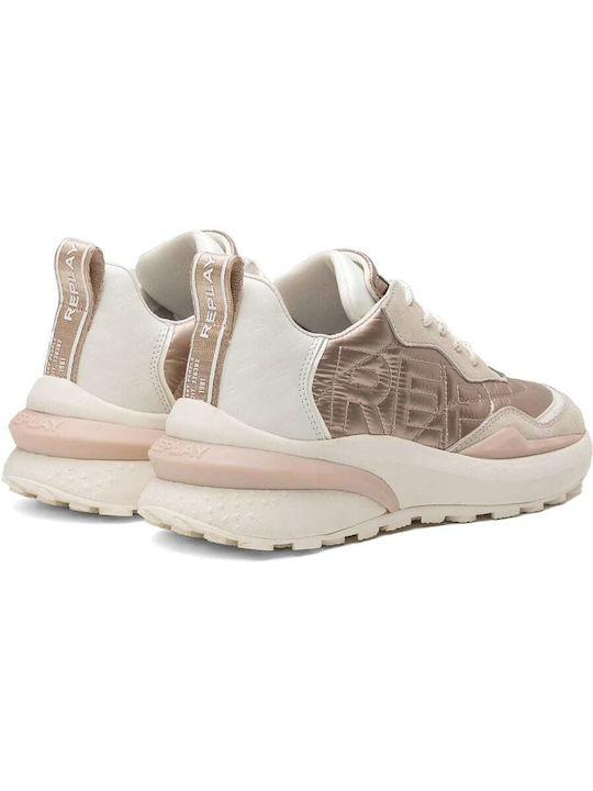 Replay Athena Quilt 2 Sneakers Nude