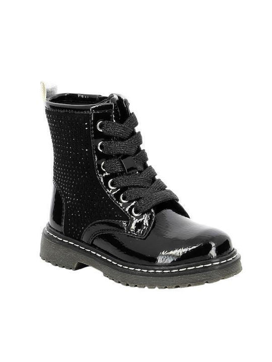 Mod8 Kids Leather Boots with Zipper Black