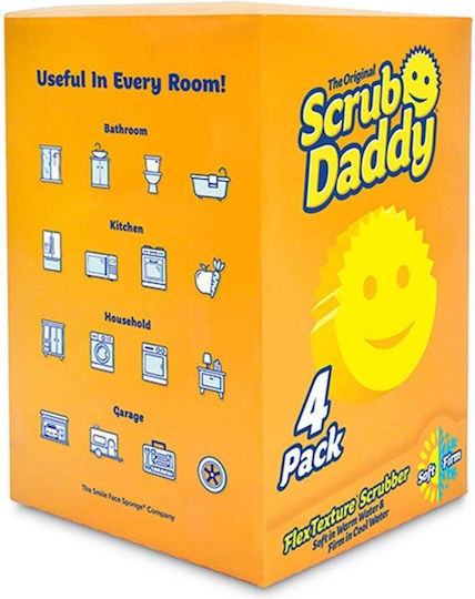 Scrub Daddy Scrub Daddy Set Bureți de bucătărie Galbeni 4buc