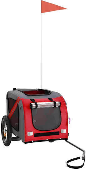 vidaXL Dog Carrying Red Stroller for 30kg Pets L124xW53xH53cm