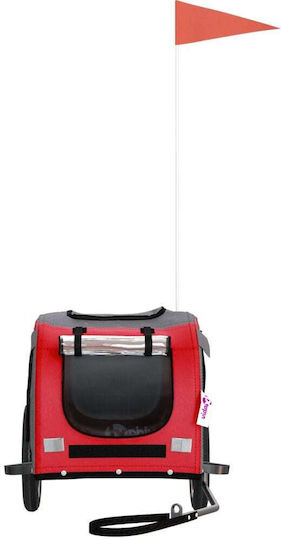 vidaXL Dog Carrying Red Stroller for 30kg Pets L124xW53xH53cm